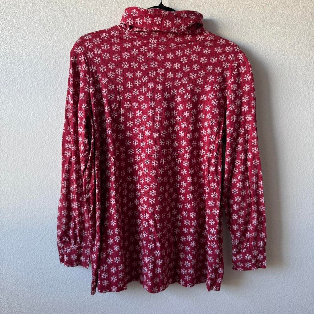 Red And White Snowflake Print - image 2